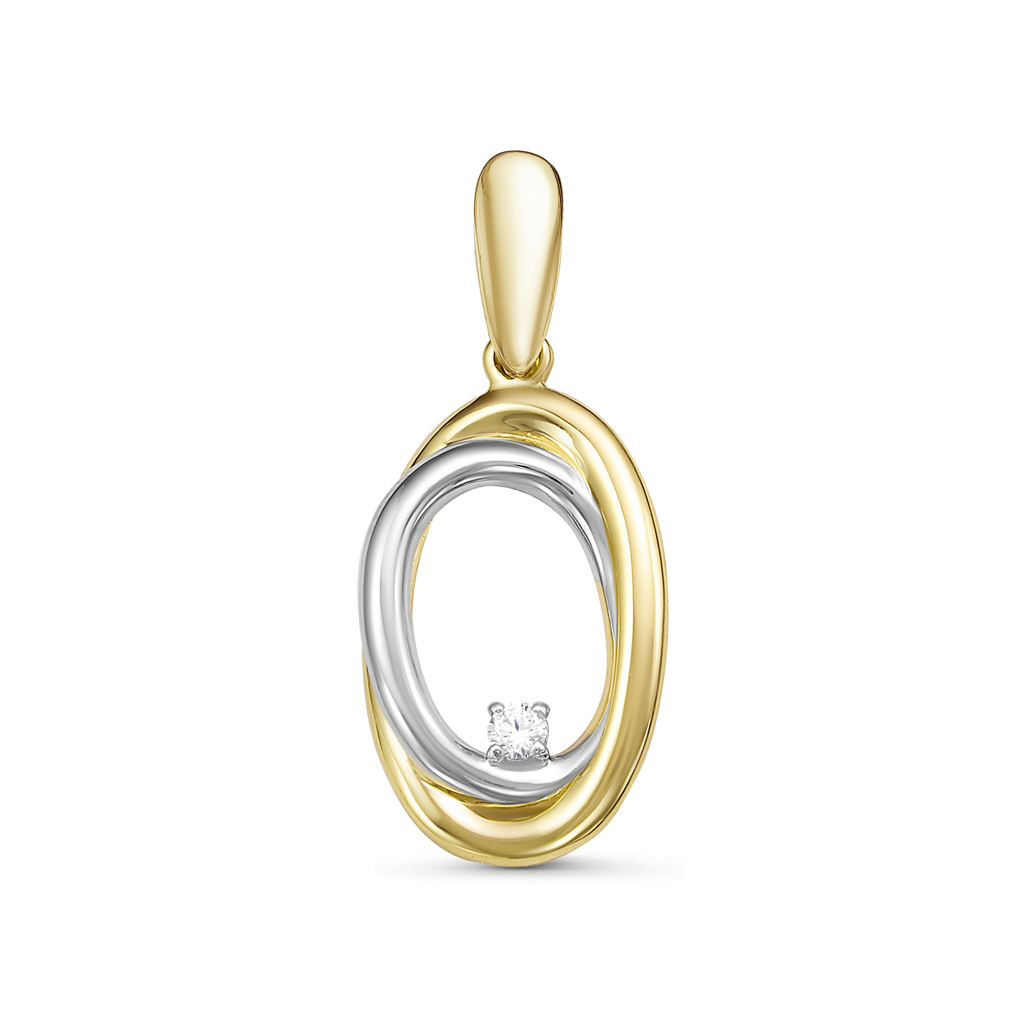 Подвеска из желтого золота с бриллиантом