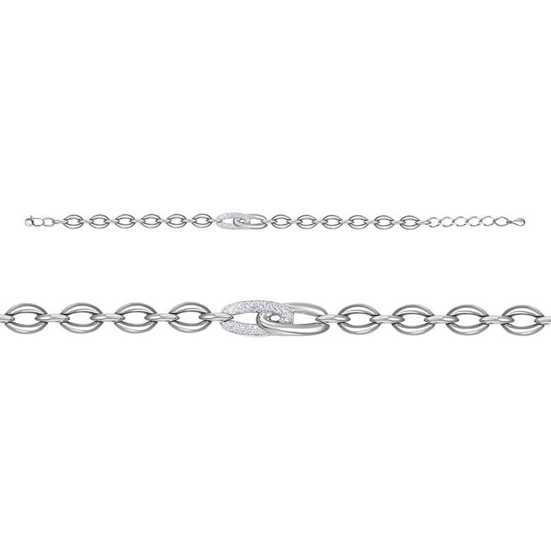 Браслет из белого золота с бриллиантами