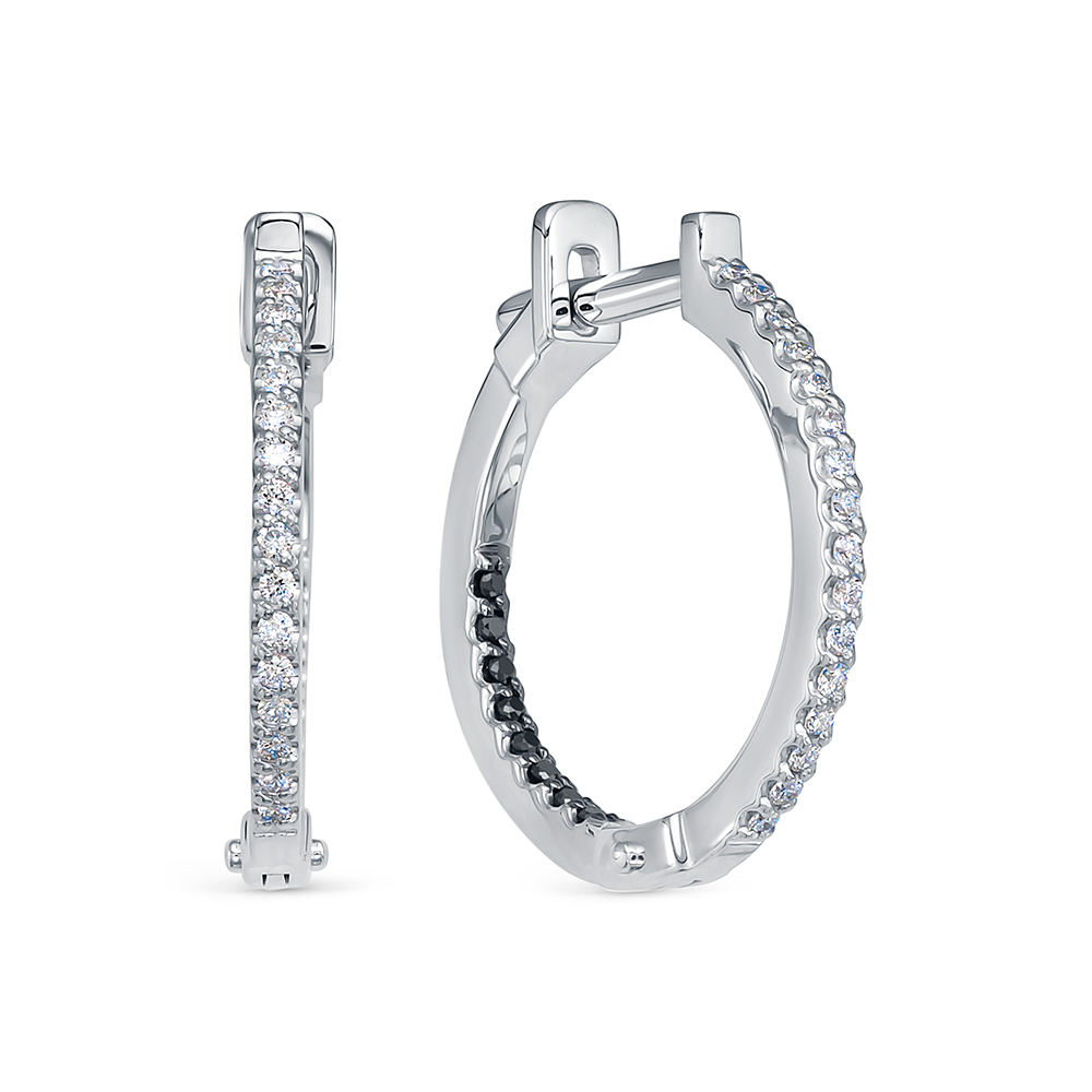 Серьги из белого золота с бриллиантами