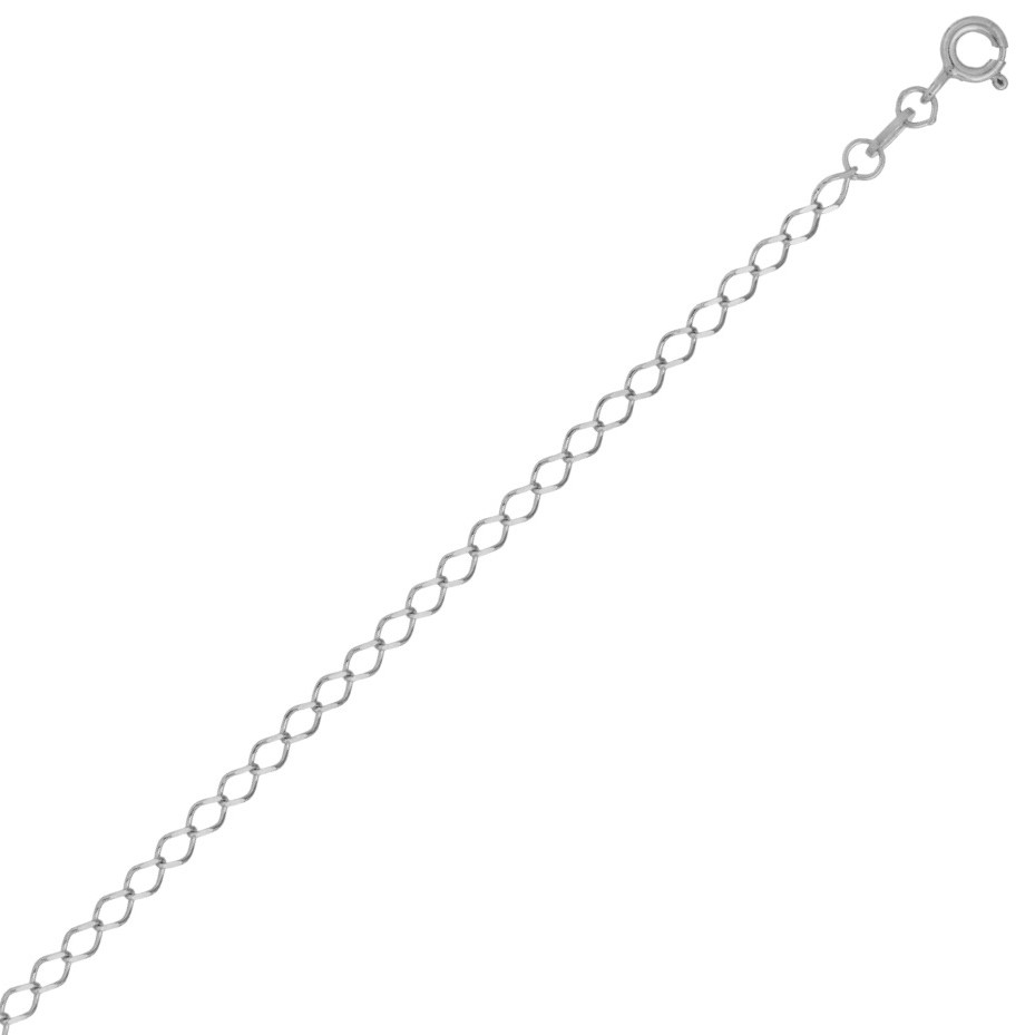 Цепь из серебра 925, плетение «Ромб»