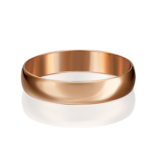 Обручальное кольцо из красного золота