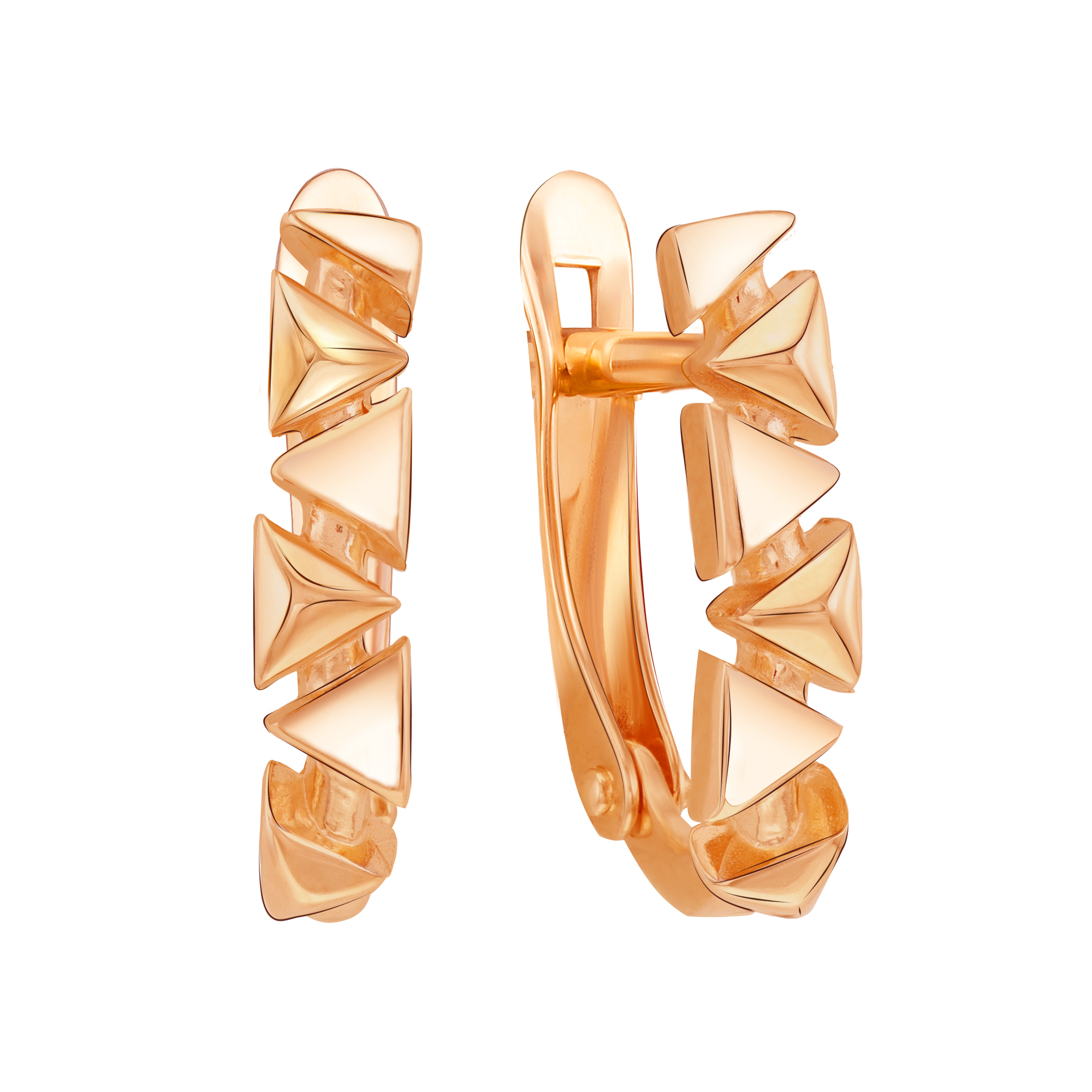 Серьги из красного золота