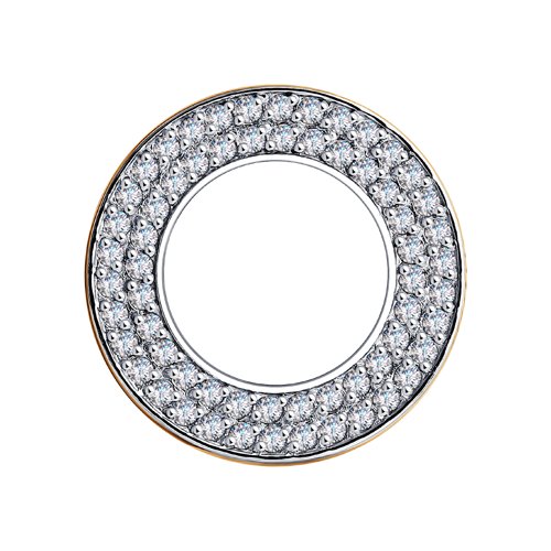 Подвеска из красного золота с фианитами