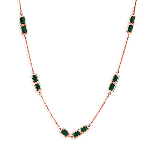 Колье из красного золота с турмалином