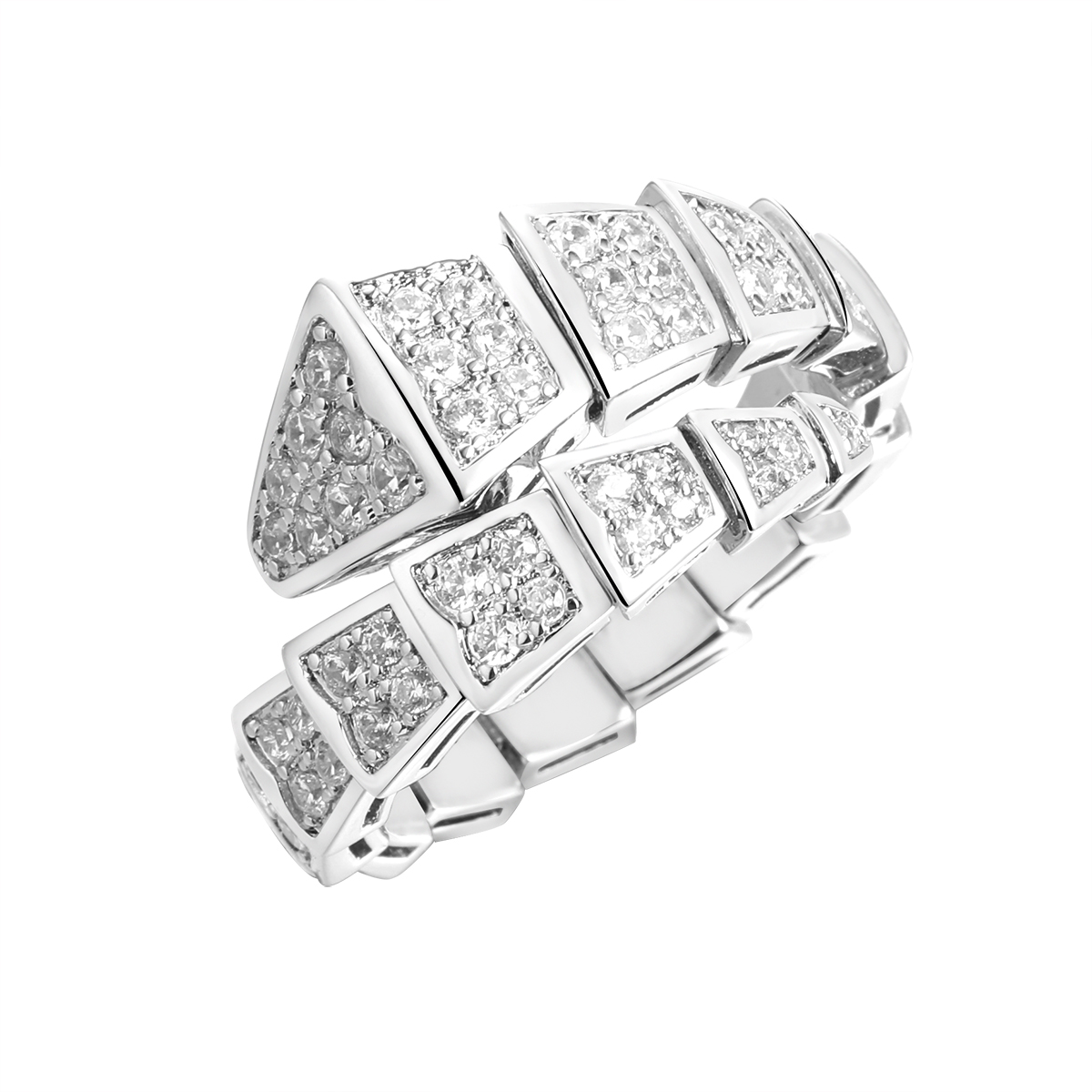 Кольцо из серебра с фианитами