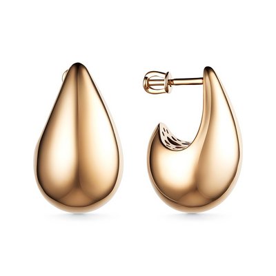 Серьги пусеты из желтого золота