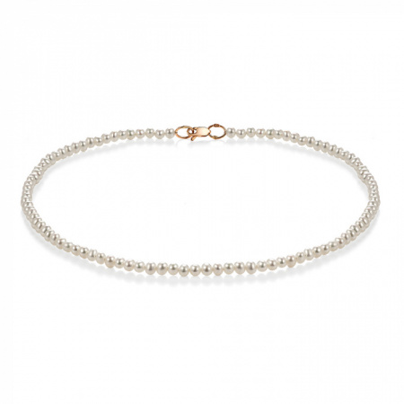 Бусы из красного золота с жемчугом