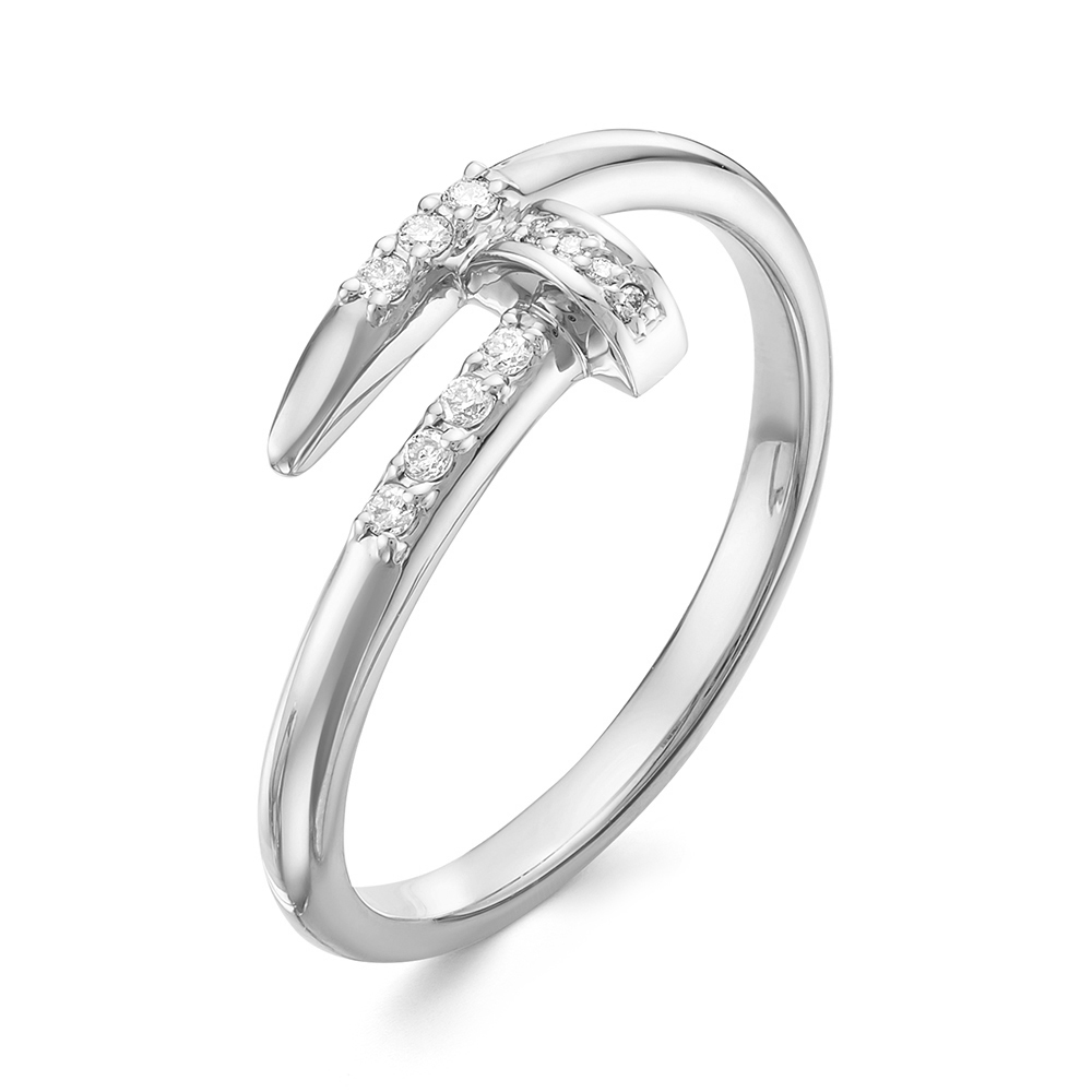 Кольцо из белого золота с бриллиантами