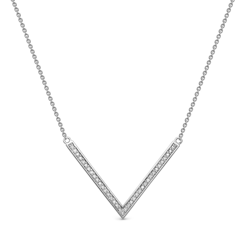 Колье из белого золота с бриллиантами