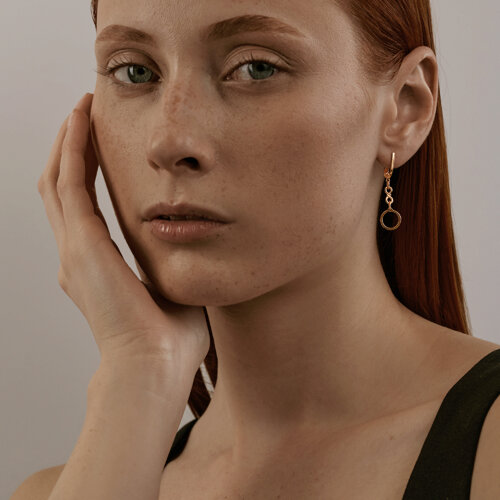 Серьги из красного золота