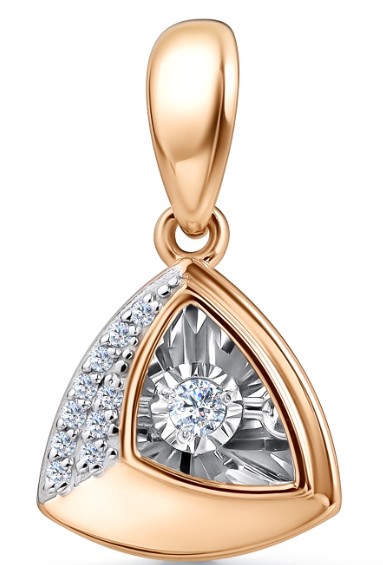 Подвеска из красного золота с бриллиантами