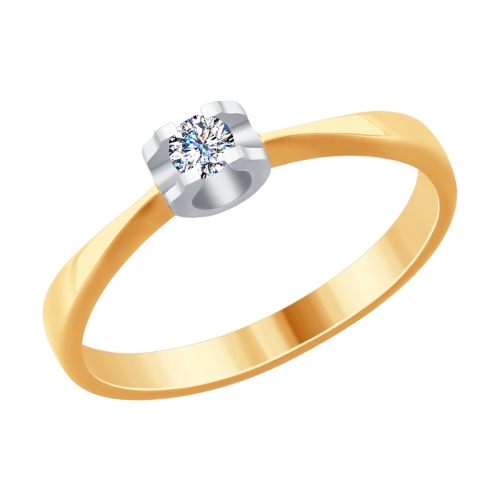 Кольцо из золота с бриллиантом