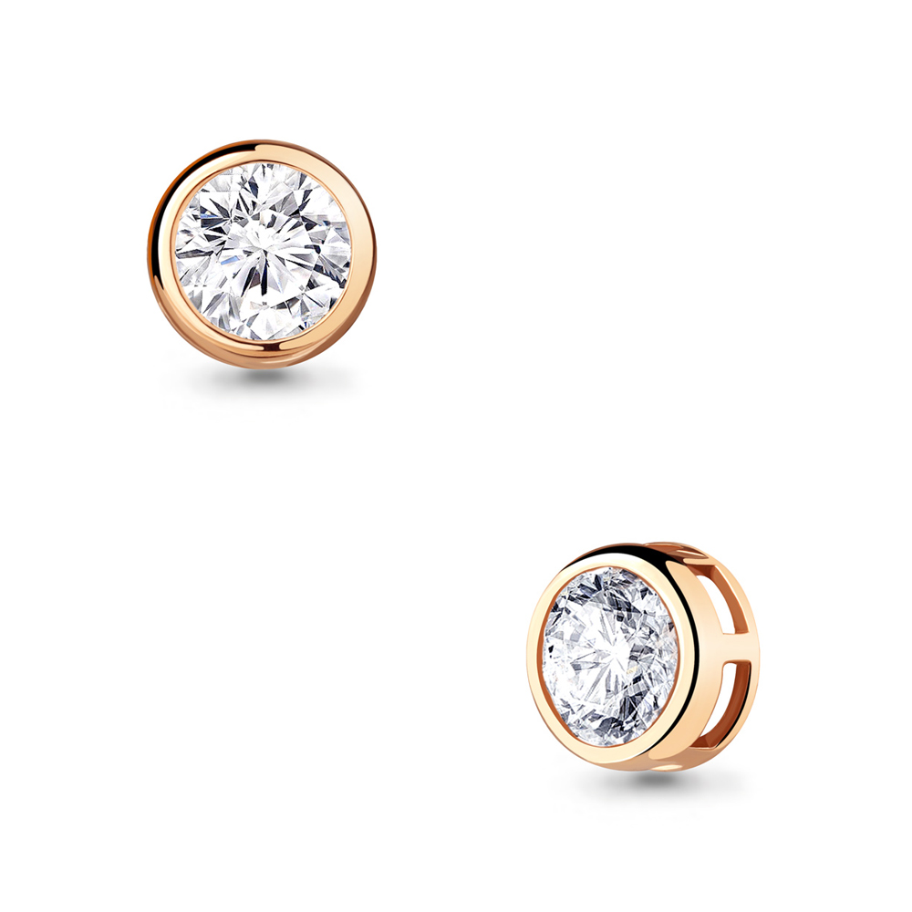 Подвеска из красного золота с фианитом