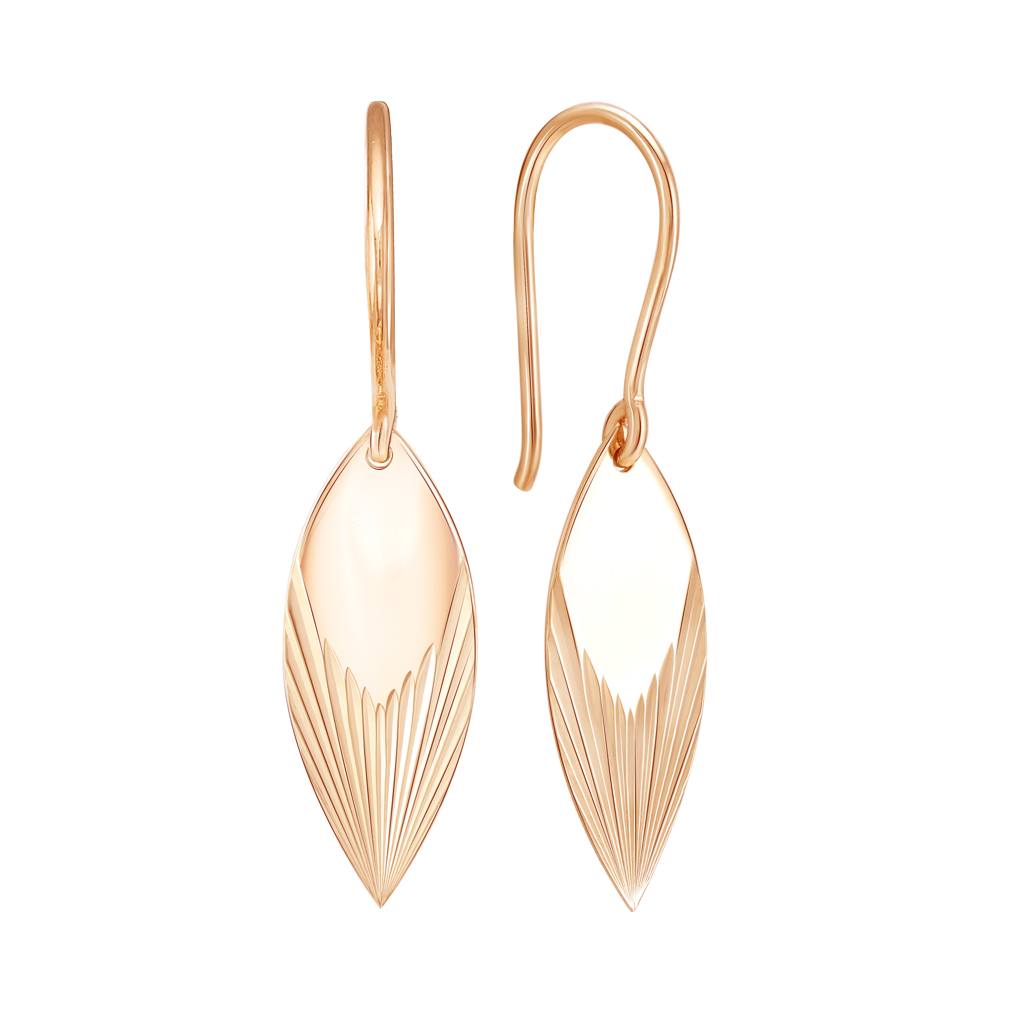 Серьги из красного золота