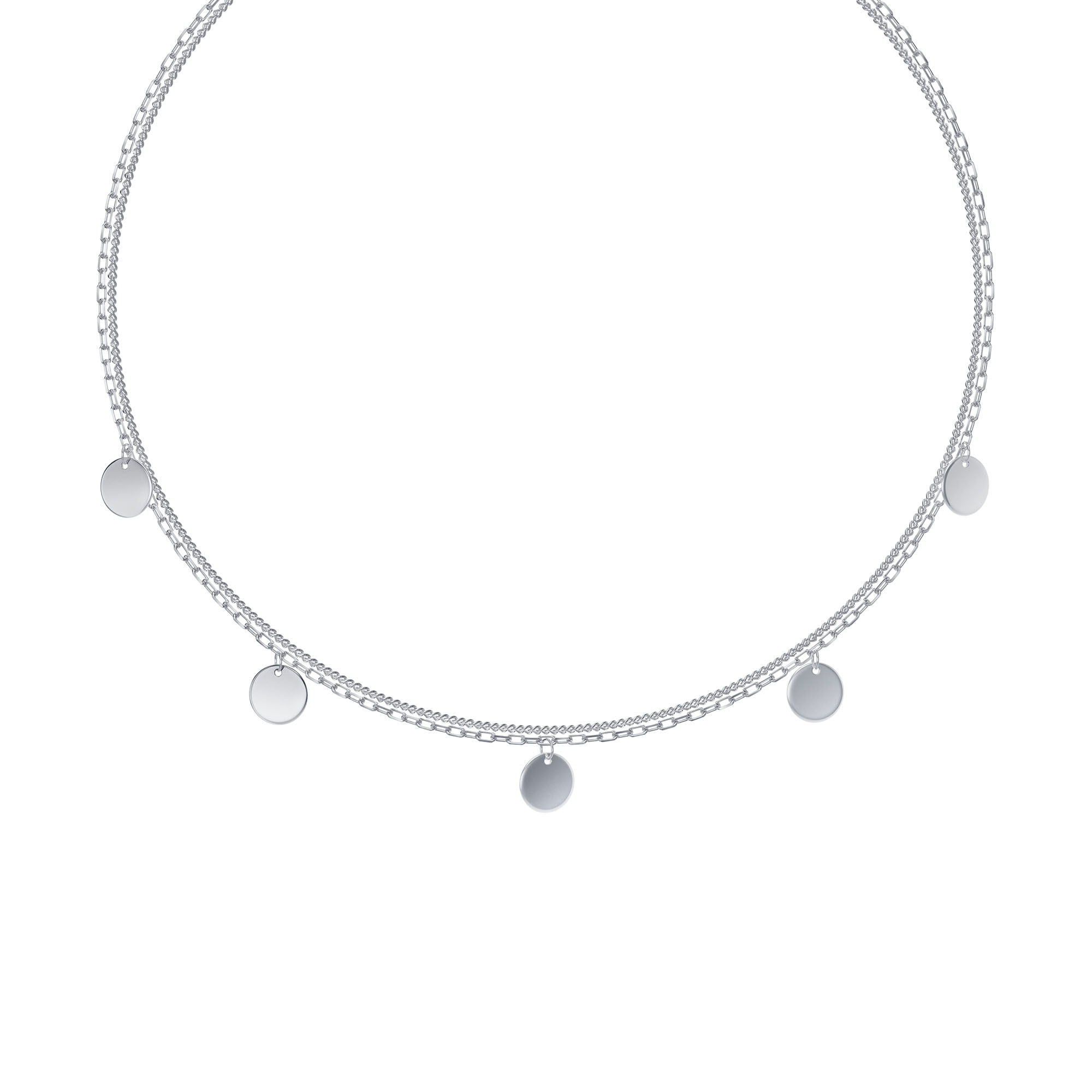 Браслет из серебра, плетение «Гурмета + Форцатина рада с дисками»