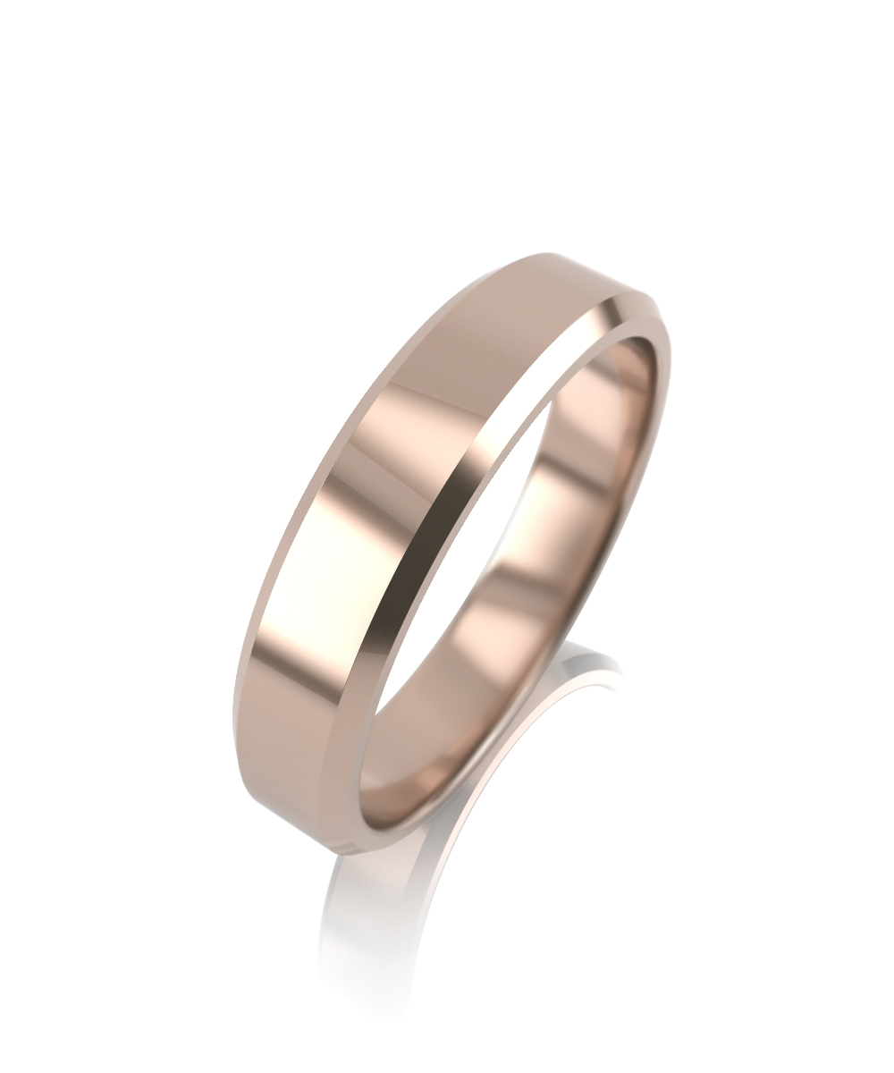 Обручальное кольцо из красного золота