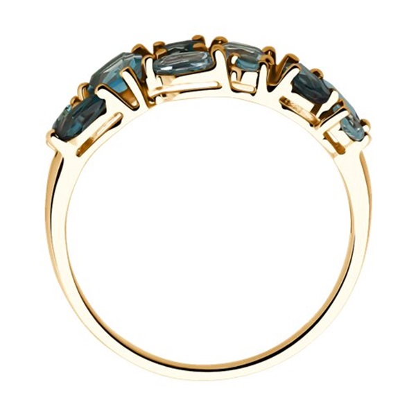 Кольцо из красного золота с топазами