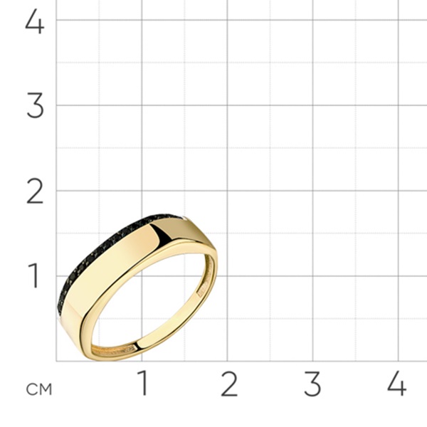 Кольцо из красного золота с фианитами