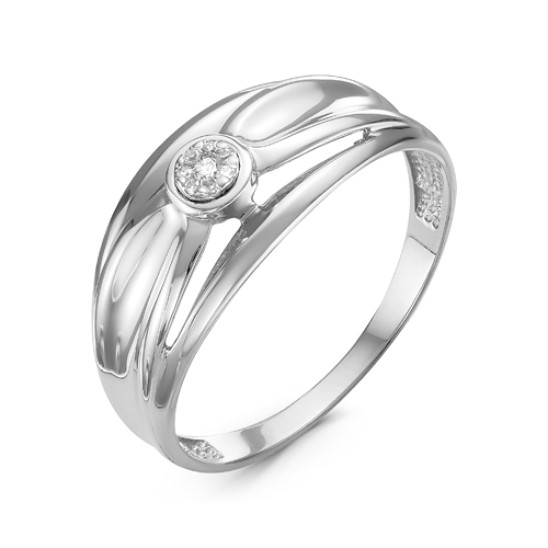 Кольцо из белого золота с бриллиантами