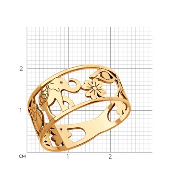 Кольцо из красного золота