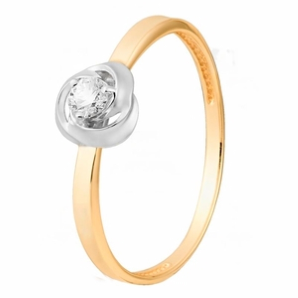 Кольцо из золота с бриллиантом