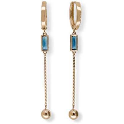 Серьги из красного золота с топазами