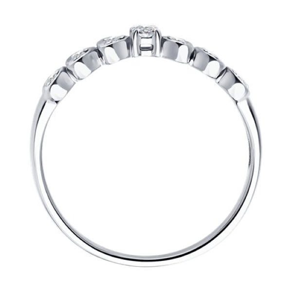 Кольцо из белого золота с бриллиантами