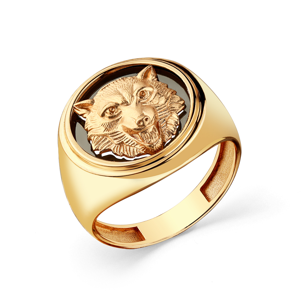 Печатка из красного золота 585 пробы