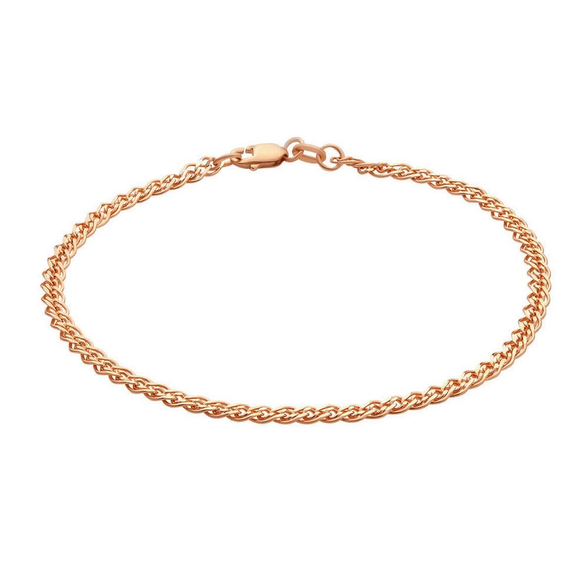 Браслет из красного золота, плетение «Нонна»