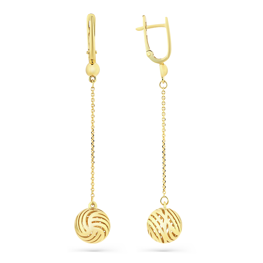 Серьги из желтого золота 585 пробы