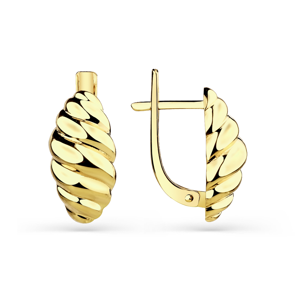 Серьги из желтого золота