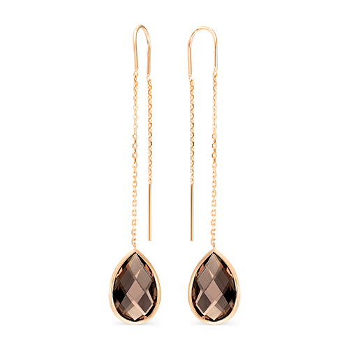 Серьги из красного золота с опалом