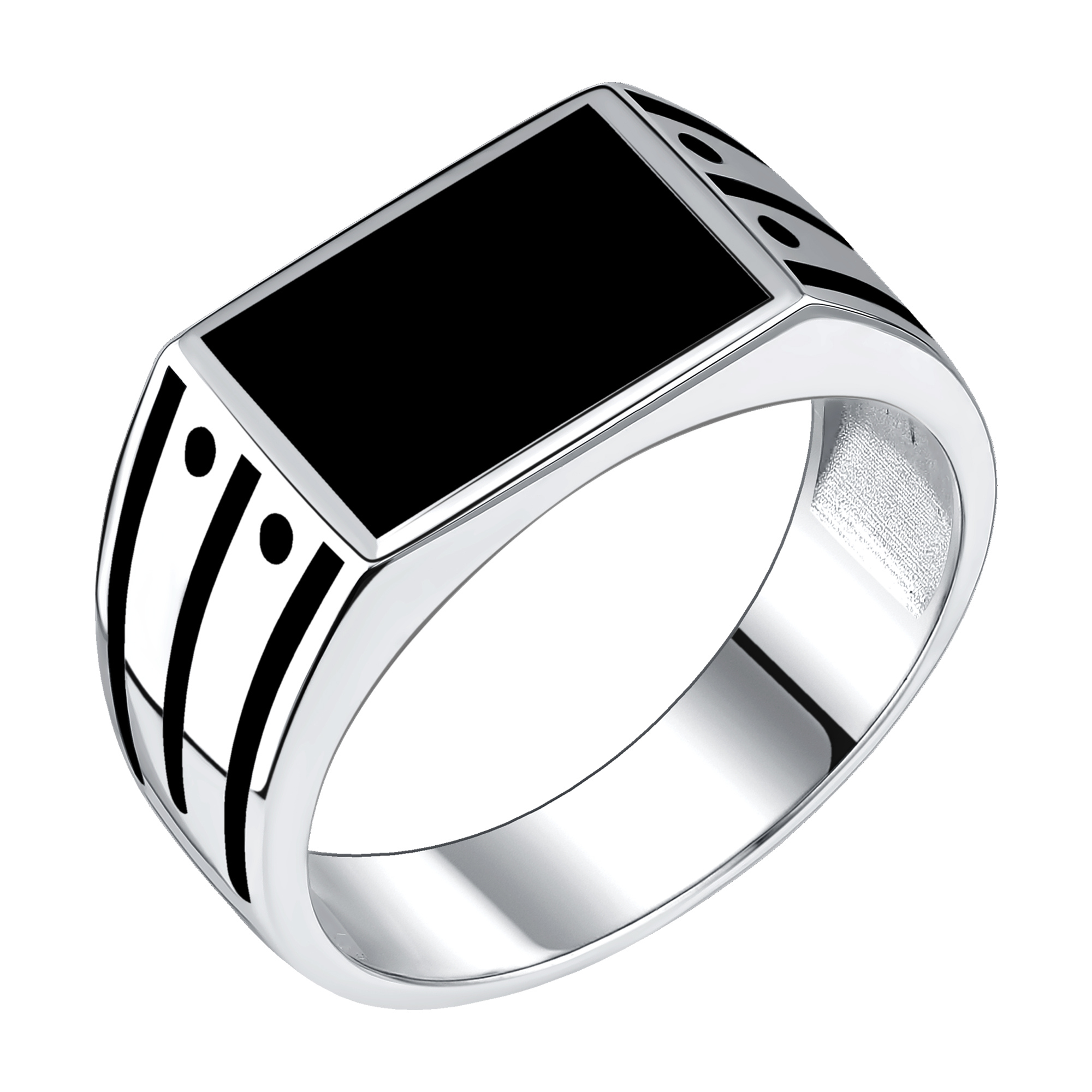 Печатка из серебра с эмалью