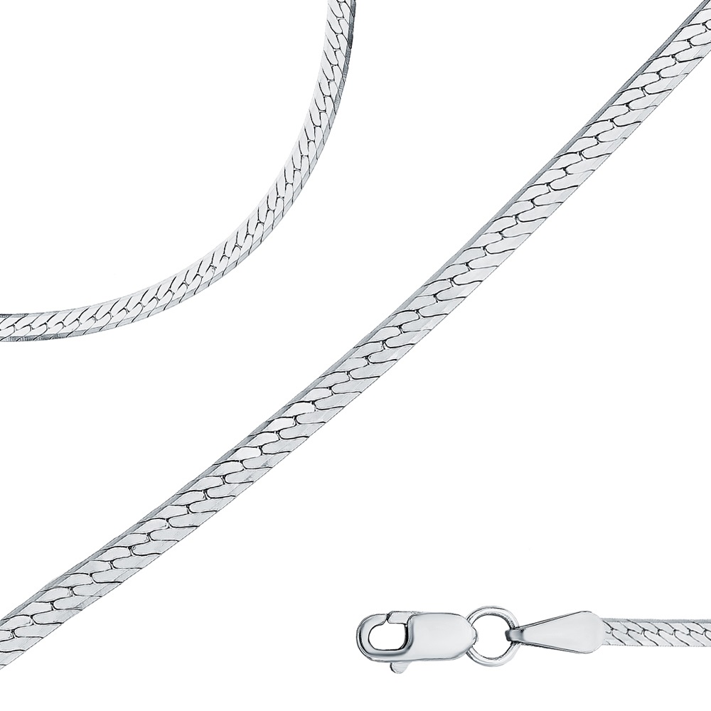 Цепь из серебра 925, плетение «Снейк»