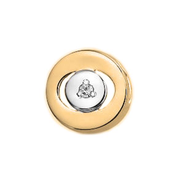 Подвеска из красного золота с бриллиантом