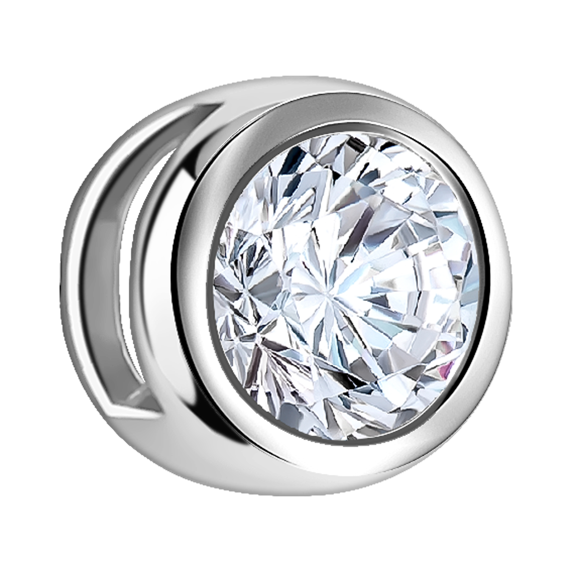 Подвеска из серебра с фианитом