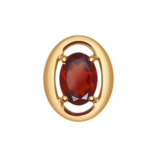 Подвеска из красного золота с гранатом