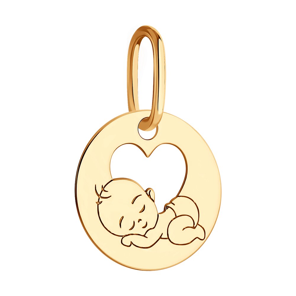 Подвеска из красного золота 585 пробы