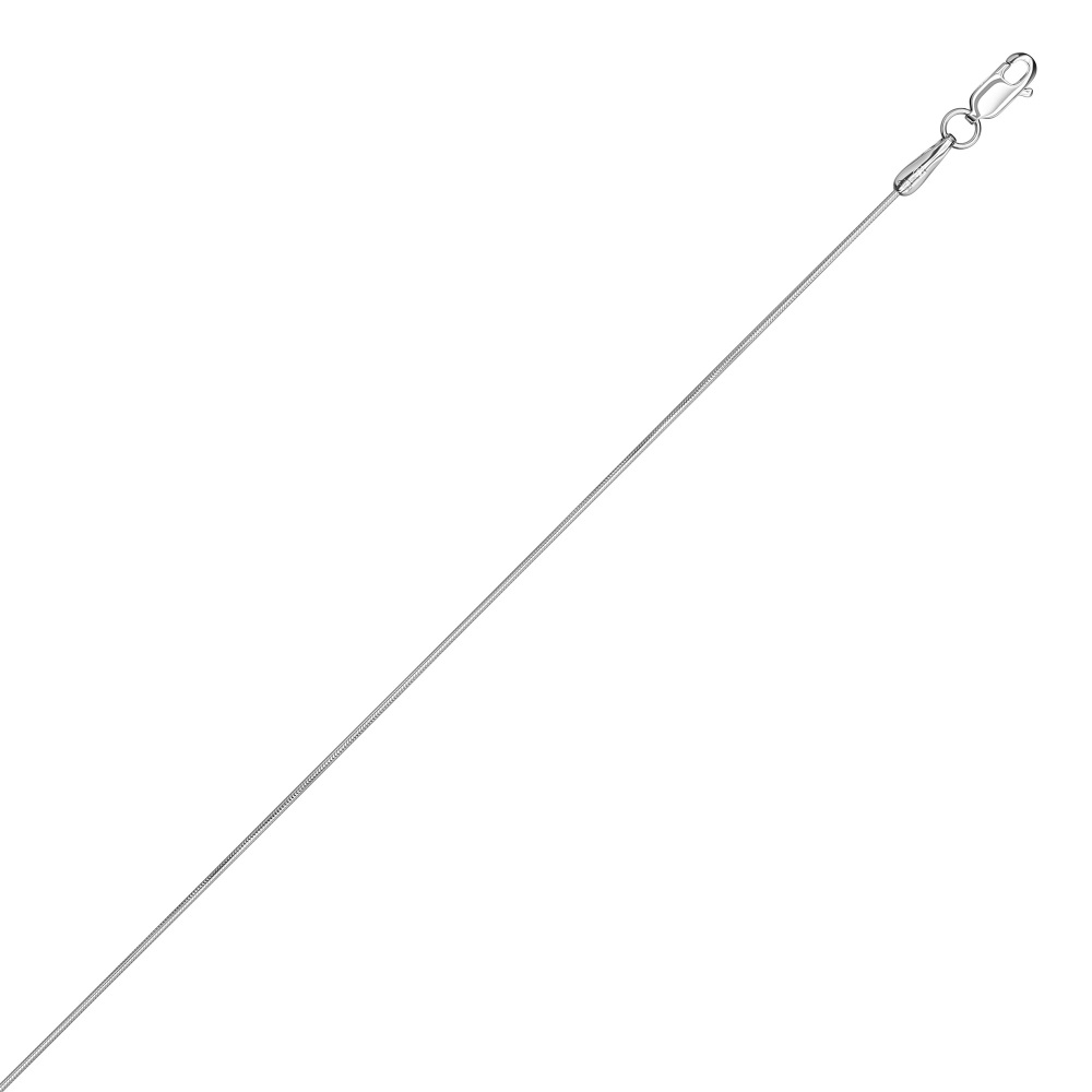 Цепь из белого золота 585, плетение «Снейк»