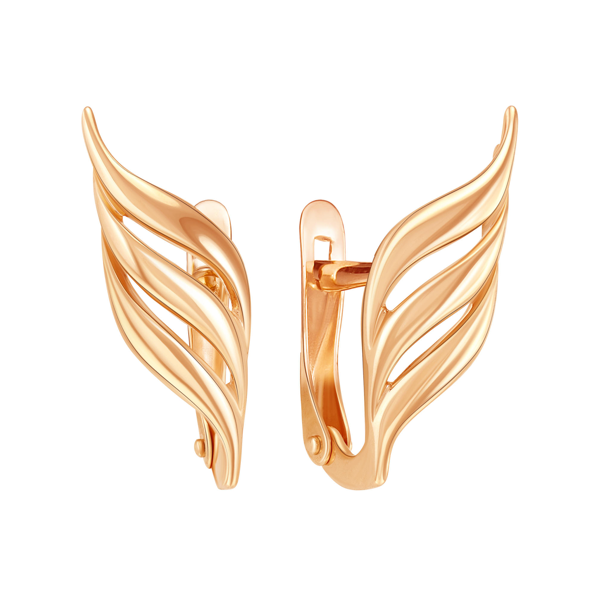 Серьги из красного золота