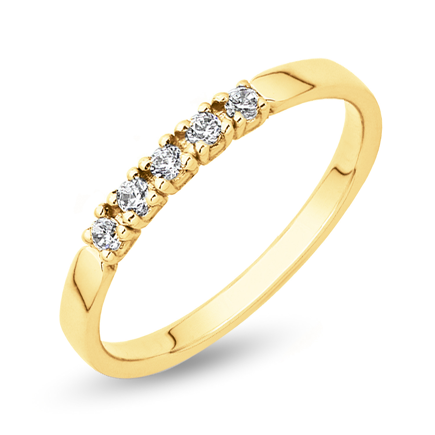 Кольцо из желтого золота с бриллиантами