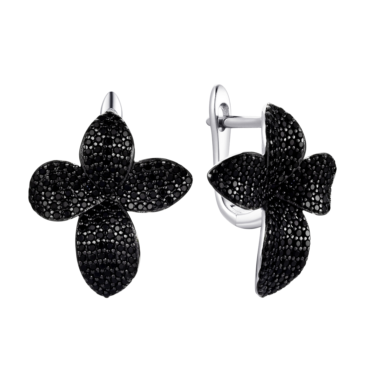 Серьги из серебра с шпинелью