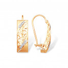 Серьги из красного золота с фианитами