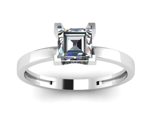 Кольцо из серебра с фианитом