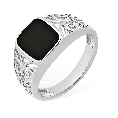 Печатка из серебра с эмалью