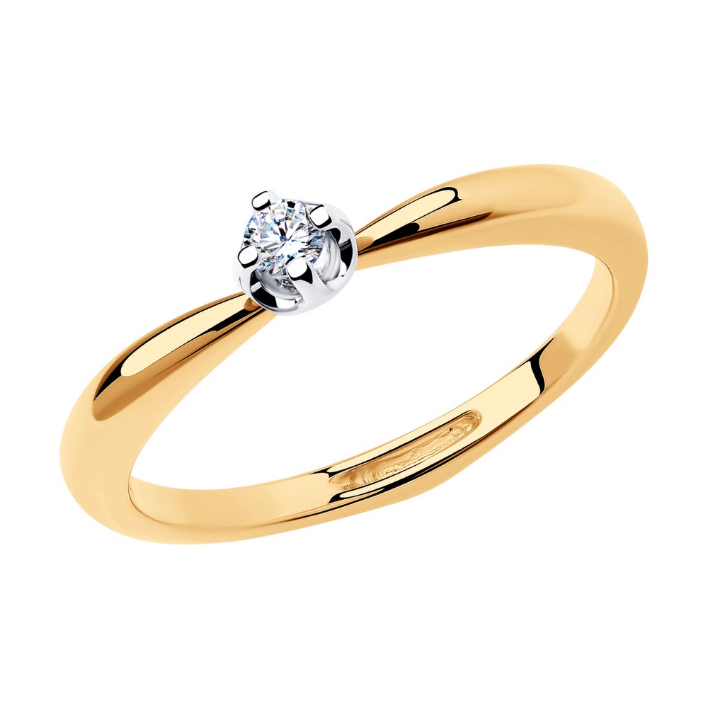 Кольцо из золота с бриллиантом