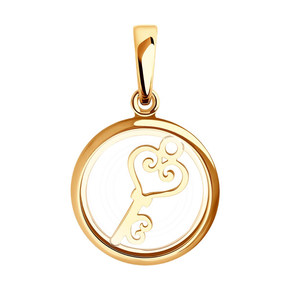 Подвеска из красного золота «Ключ»