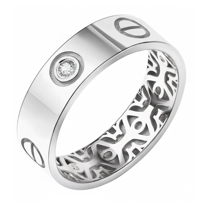 Кольцо из белого золота с бриллиантами