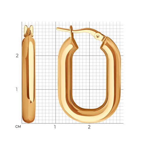 Серьги из красного золота