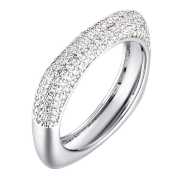 Кольцо из серебра с фианитами